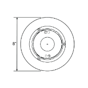 Picture of 8" Illumi Frosted Round 3k Dimmable WW LED Flush Mount