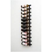 Picture of 4' W Series Matte Black 12 Bottle 1-Deep Label-Forward Metal Wall Mounted Wine Rack