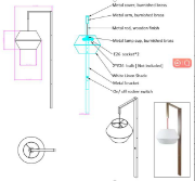 Foto para 60" Wood/Metal 2-Light Hotel Floor Lamp