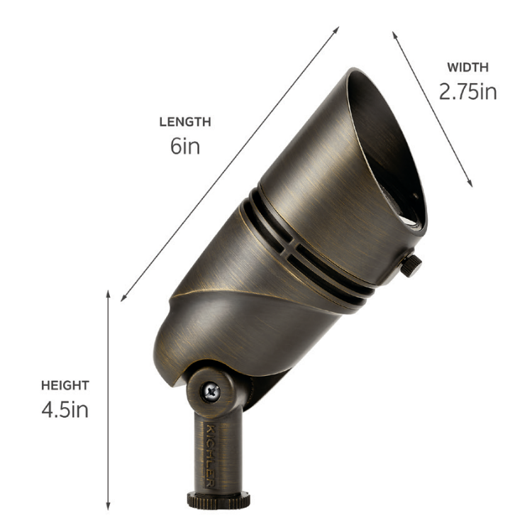 Picture of 6" 27K ∢60 Aluminum Textured Architectural Bronze VLO Landscape LED Flood Light