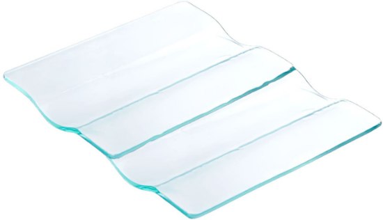 Picture of 2-Bottle Clear Glass Cradle Floating Shelf