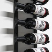 Picture of 9-Bottle Matte Black Metal Wall Mounted Wine Rack