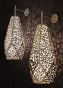 Foto para 9" Damas Matte Black Perforated Brass E26 Wall Light