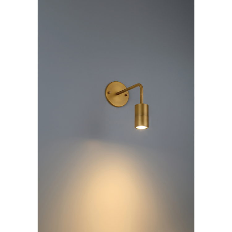 Foto para 2.50" Cafe Antique Brushed Brass Dim LED Sconce