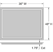 Picture of 36x48" Peninsula LED Wall Mirror