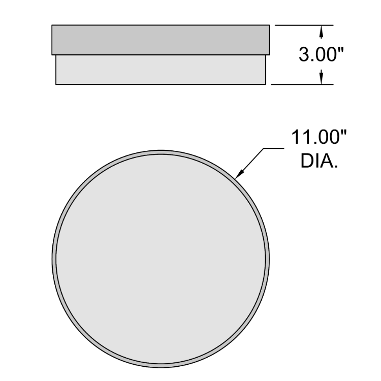 Foto para 11" Roma Matte Black LED Flush Mount
