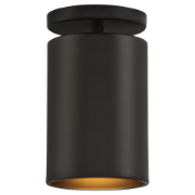 Picture of 5" Pint Matte Black Outdoor Dim LED Semi Flush