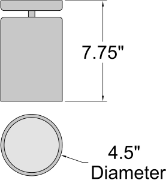 Picture of 5" Pint Matte Black Outdoor Dim LED Semi Flush