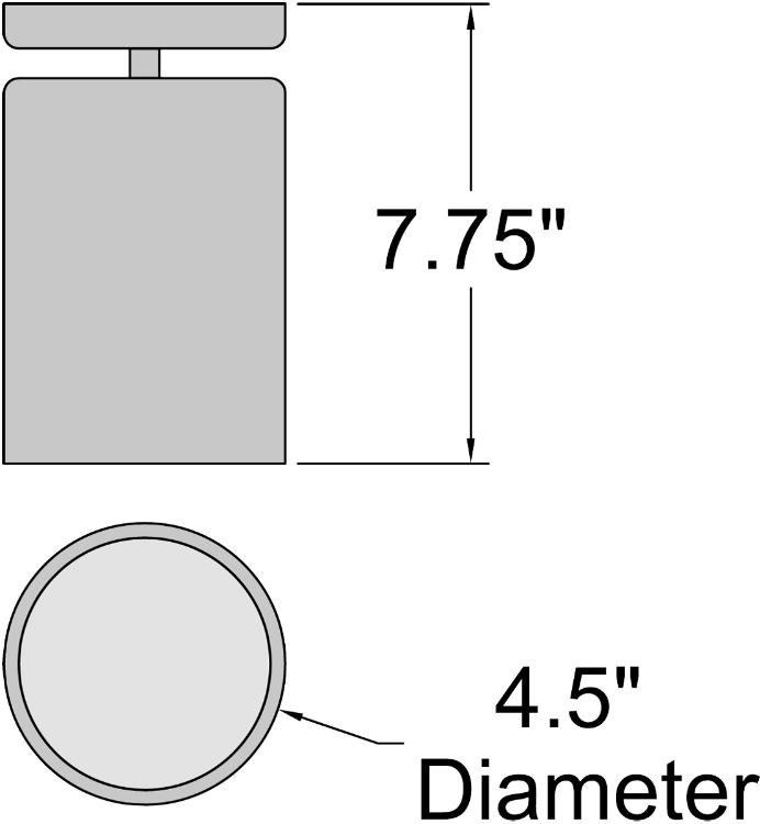 Foto para 5" Pint Matte Black Outdoor Dim LED Semi Flush