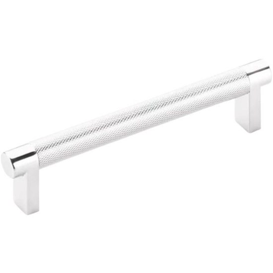 Foto para 5” ⥈ Select Polished Chrome Rectangular Knurled Cabinet Pull 