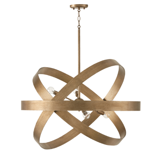 Foto para 32" Jude Mystic Luster Modern Geometric Metal 6-Light Pendant