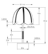 Picture of 19” Talabartero Palma Brass Doma 2-Light Saddle Table Lamp