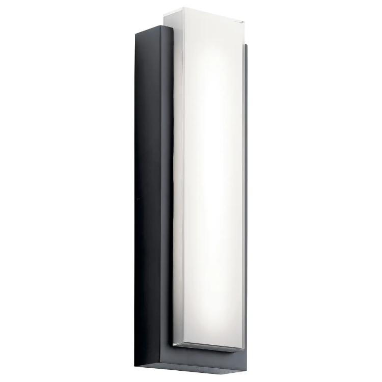 Foto para 25" Dhalia Black Clear White 2-Light 3000k LED Outdoor Wall Light