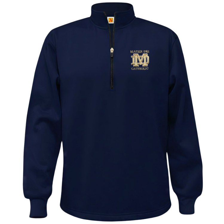 Foto para S Perf Navy MD Fleece Quarter-Zip Sweatshirt